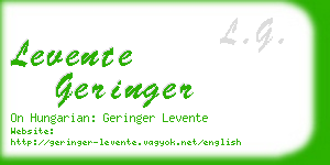 levente geringer business card